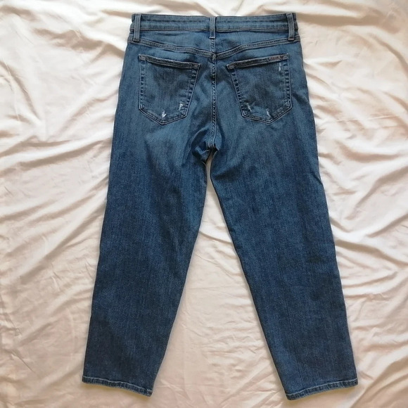 Joe's Jeans Rosalia Boyfriend High Rise Jeans Ankle Light Distressing 29 (8) - Picture 4 of 16